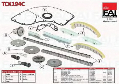 FAI AUTOPARTS tck194c -  Комплект цели привода распредвала